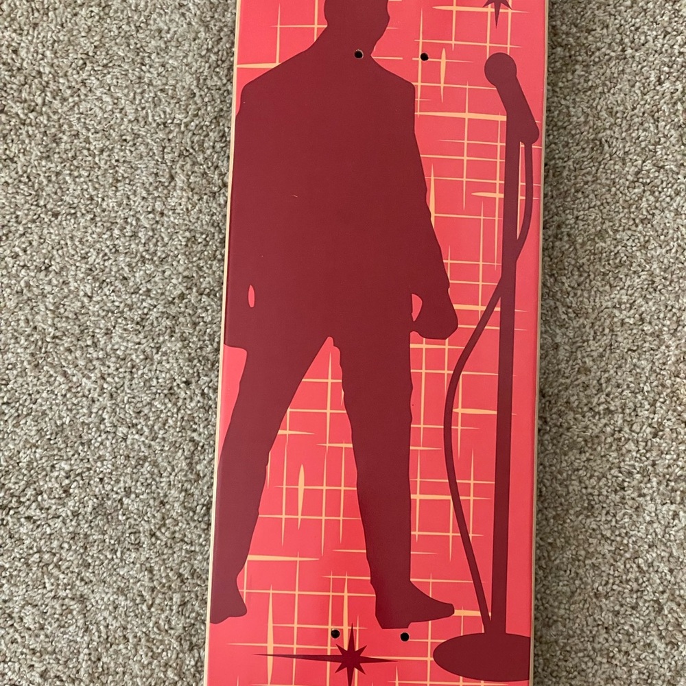 Red Silhouette Skateboard Deck